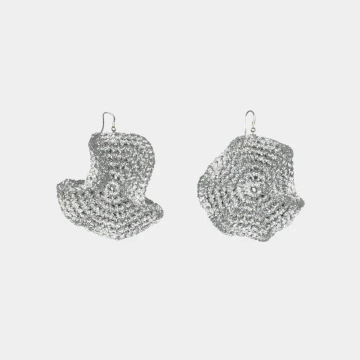 Pendientes Anémona Plata