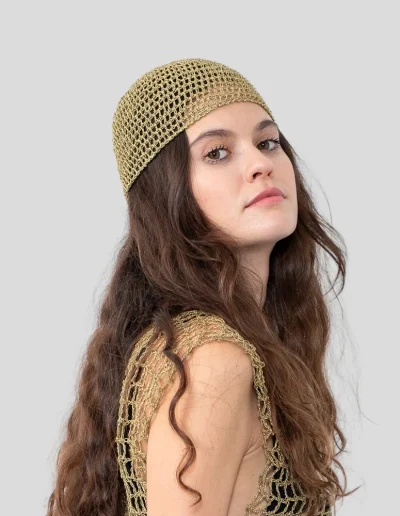gorro artesanal tejido a mano BeMeknes
