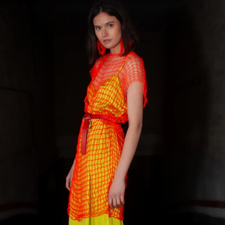 Vestido Frida Oversize Naranja-Orange Oversize Dress Frida-MOD1