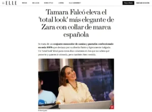 Articulo ELLE-Tamara Falcó con Collar Mallo