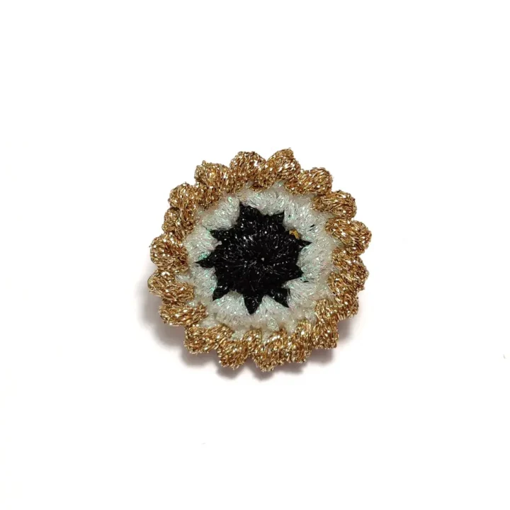 pendientes gummies oro blanco negro joyería textil artesanal BeMeknes