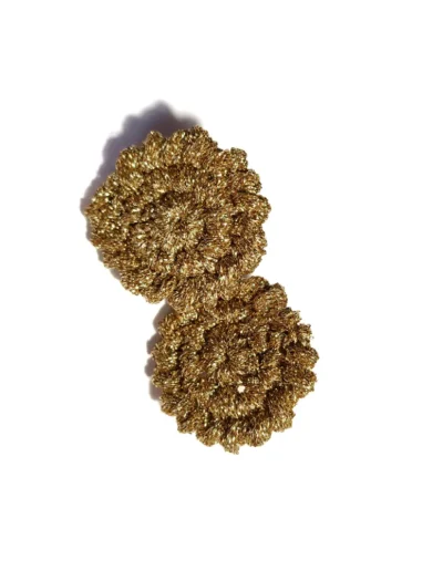 pendientes gummies oro joyería textil artesanal BeMeknes
