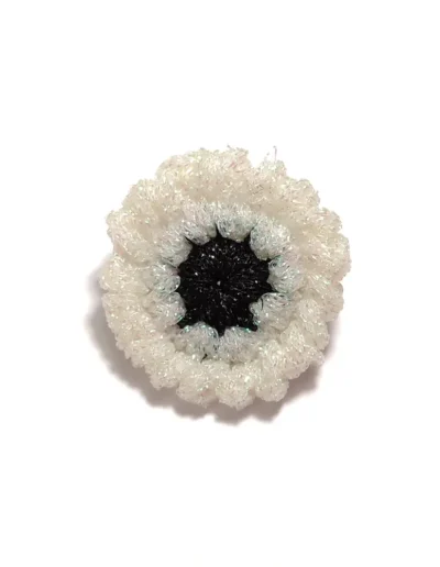 pendientes gummies blanco negro joyería textil artesanal BeMeknes