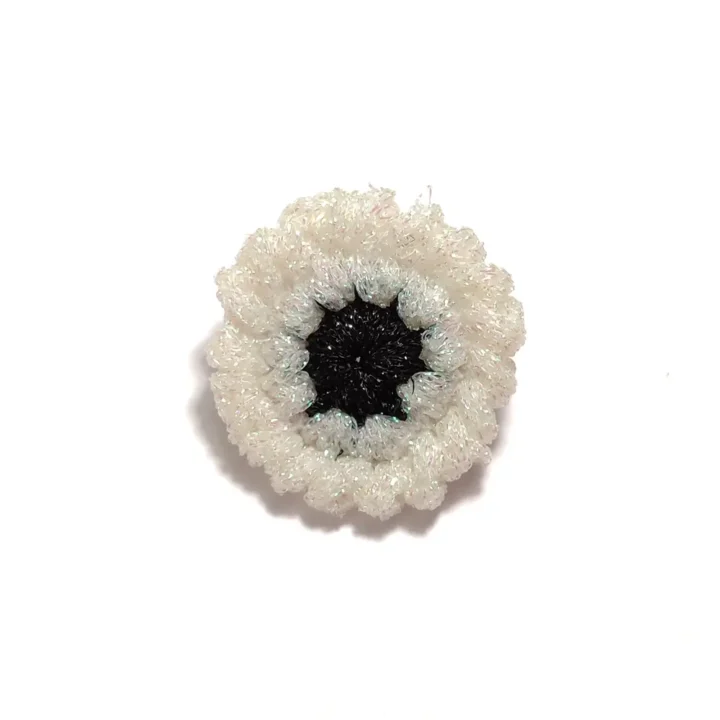pendientes gummies blanco negro joyería textil artesanal BeMeknes
