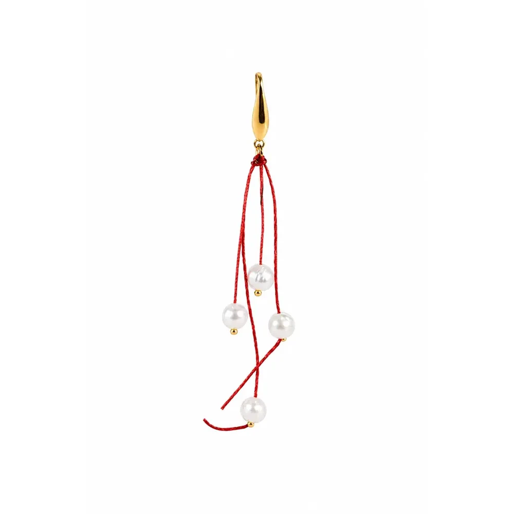 DeMediciSanFermin Modelo de pendientes artesanales rojos y blancos para San Fermín