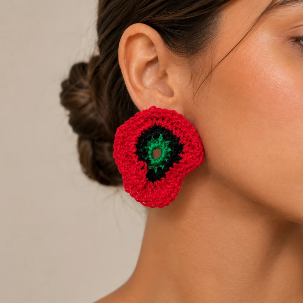 MitxoletaModelClose Modelo con pendientes Mitxoleta, plano corto